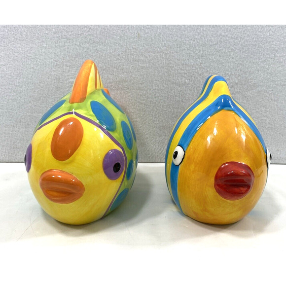 Old Pottery Ceramic Tropical Fish Artsy Home‎ Decor - Picture 3 of 12